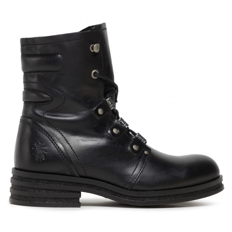 Fly London Women's KNOT792FLY Lace-Up Ankle Boots Black