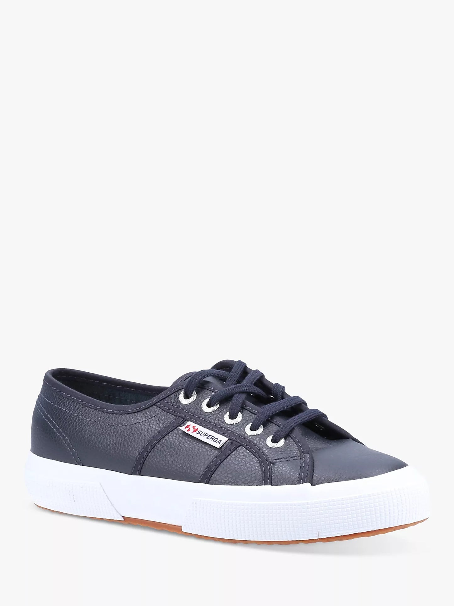 Superga Men's 2750 Tumbled Leather Classic Sneakers Blue Navy