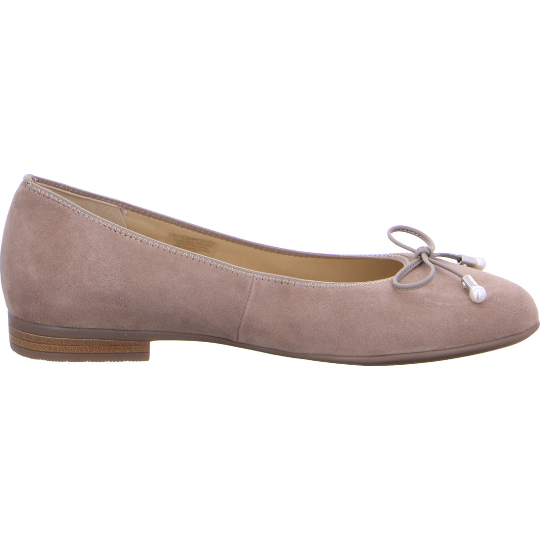 Ara Women's Sardinia Suede Ballet Pumps Flat Shoes Taupe
