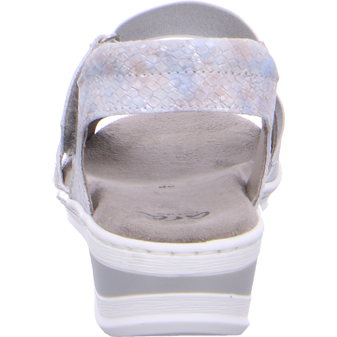 Ara Women's Korfu Leather Slingback Sandals Metallic Snakeskin