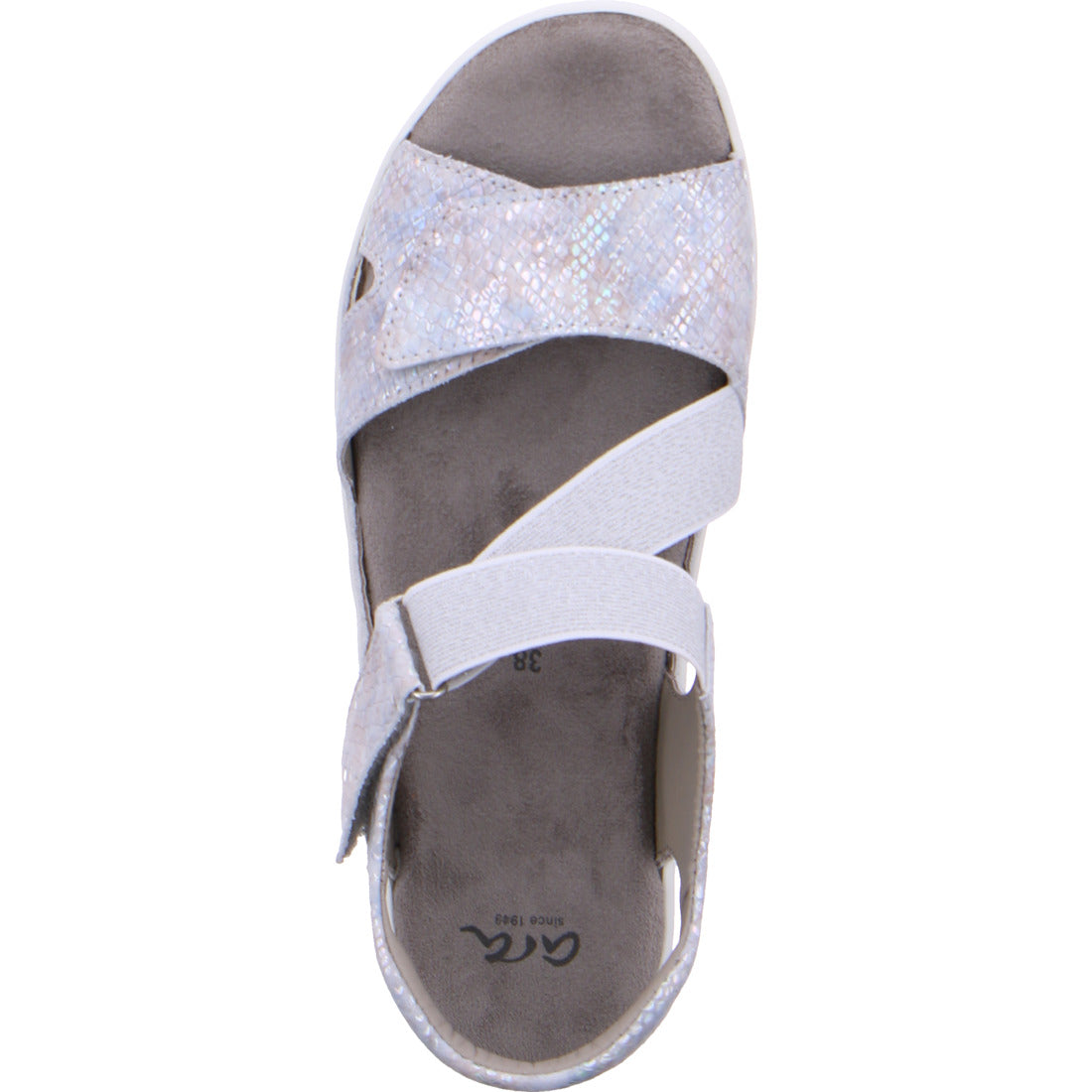 Ara Women's Korfu Leather Slingback Sandals Metallic Snakeskin
