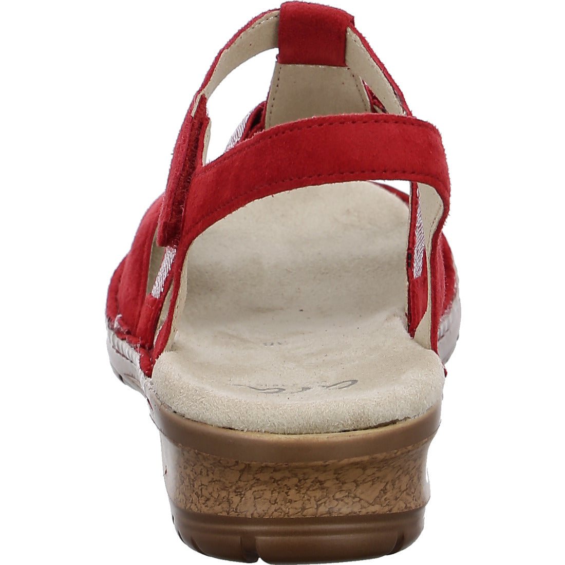 Ara Women's Hawaii 12-27272 Suede Wedge Heel Sandals Flame Red