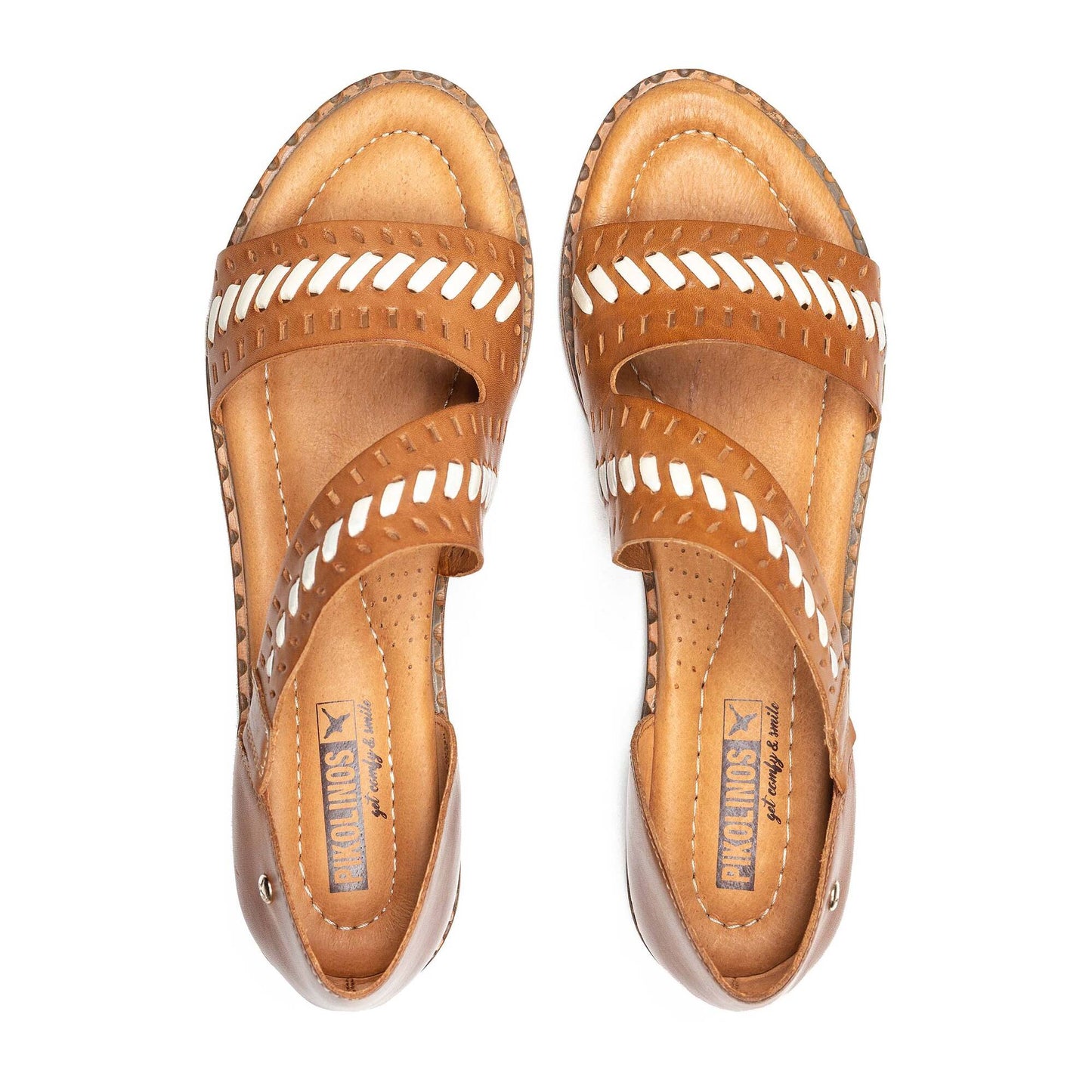 Pikolinos Women's Algar W0X-0785C1 Leather Sandals Brandy Brown