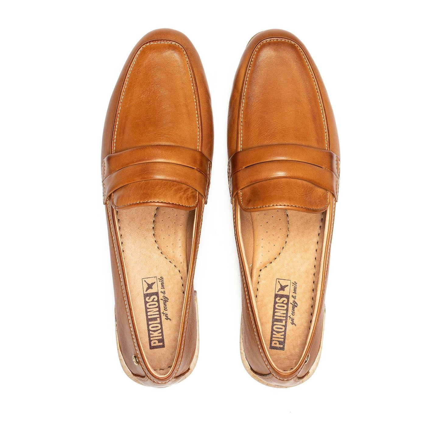 Pikolinos Women's Almeria W9W-3531 Leather Loafer Shoes Brandy Brown