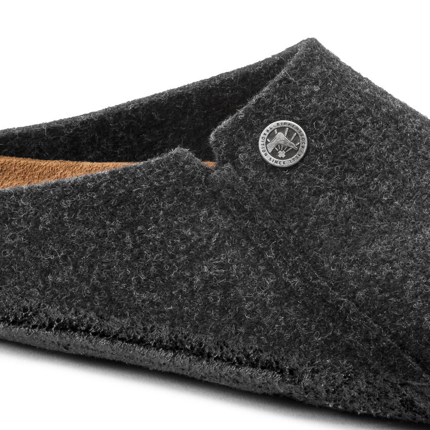 Birkenstock Unisex Zermatt Wool Felt Clog Slippers Anthracite Grey