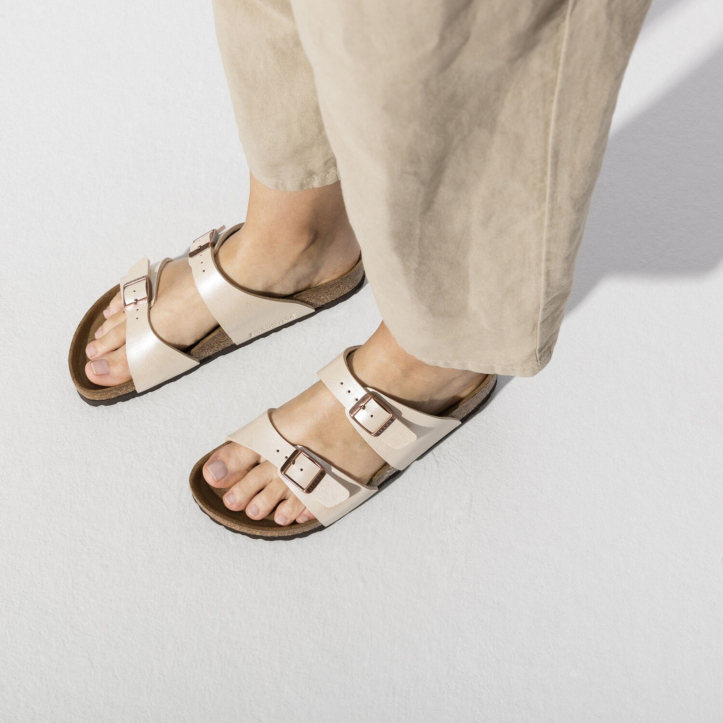 Birkenstock Unisex Sydney Birko-Flor Regular Fit Sandals Graceful Pearl White