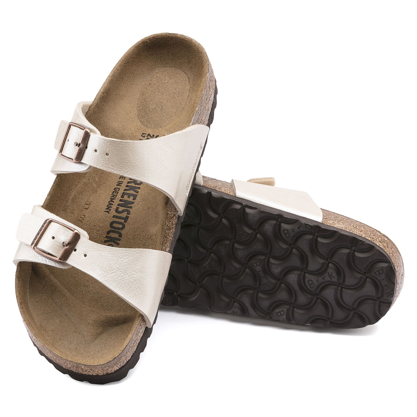 Birkenstock Unisex Sydney Birko-Flor Regular Fit Sandals Graceful Pearl White