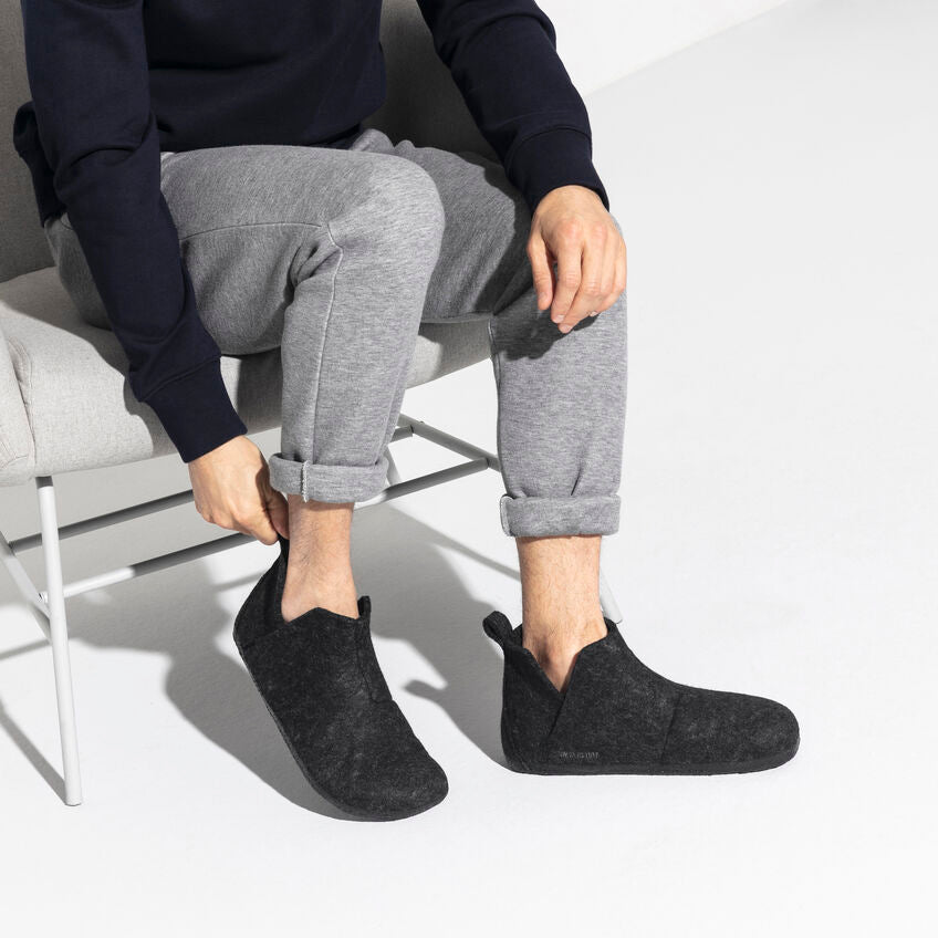 Birkenstock Unisex Andermatt Wool Felt Mod Slippers Anthracite