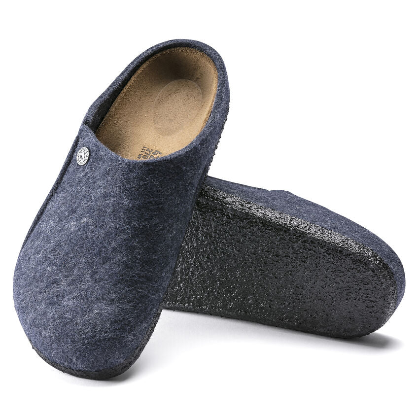 Birkenstock Unisex Zermatt Wool Felt Clog Slippers Dark Blue
