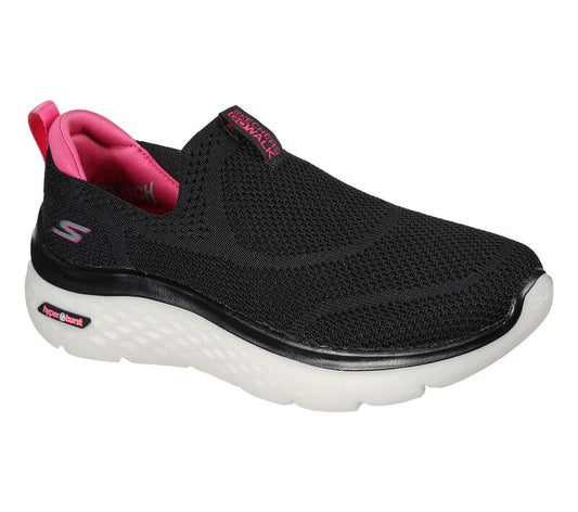 Skechers Womens 124586/BKHP GOwalk Hyper Burst - Solar Winds Trainers Black Hot Pink