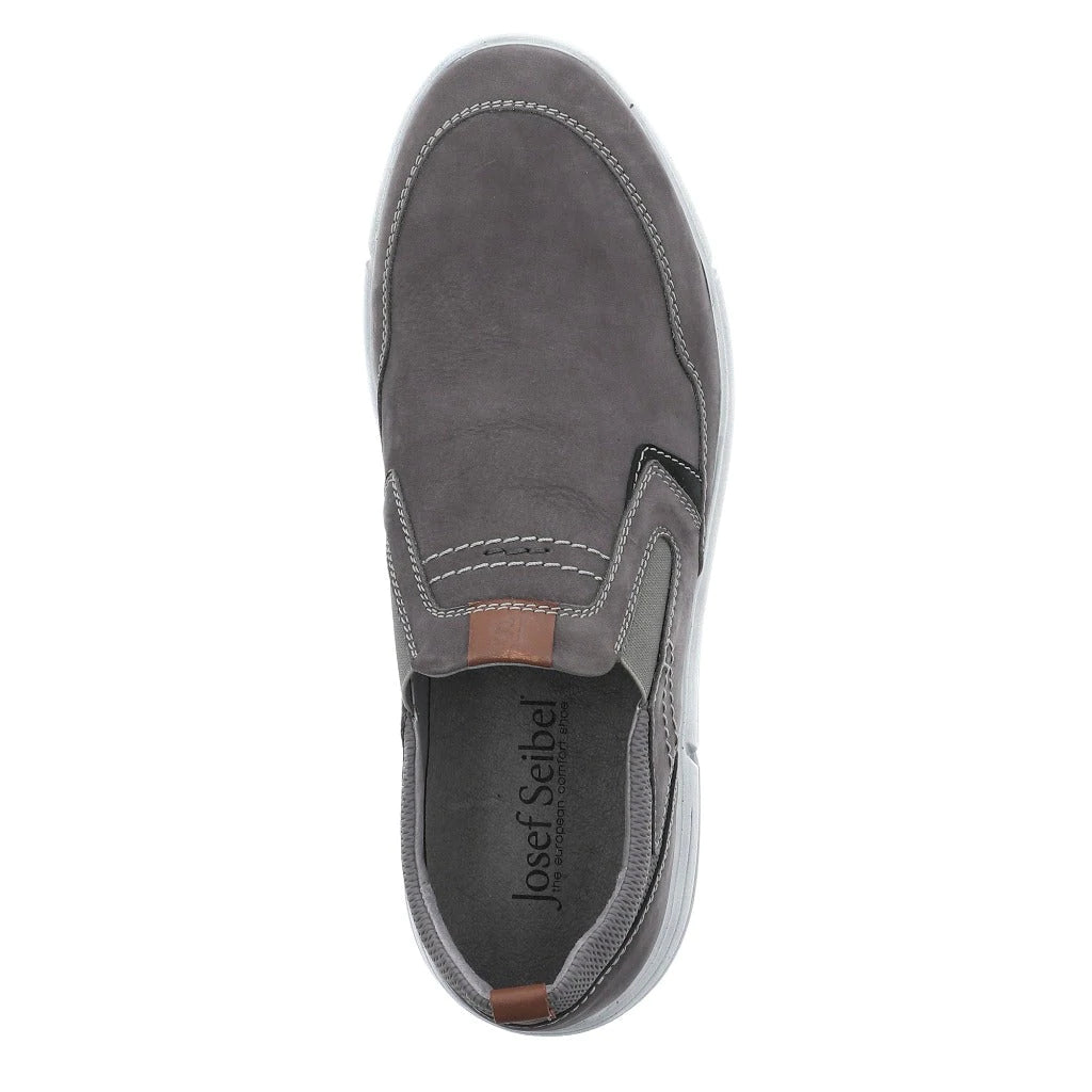 Josef Seibel Men's Enrico 04 Leather Casual Shoes Trainers Asphalt Grey