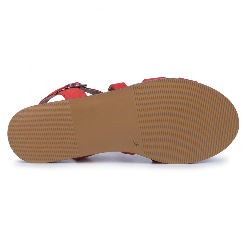 Caprice Women's 28105-24 Leather Sandals Coral Nubuck