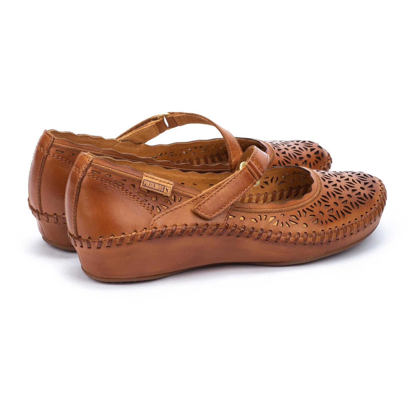 Pikolinos Women's P. Vallarta 655-0599 Leather Ballet Pump Shoes Brandy Brown