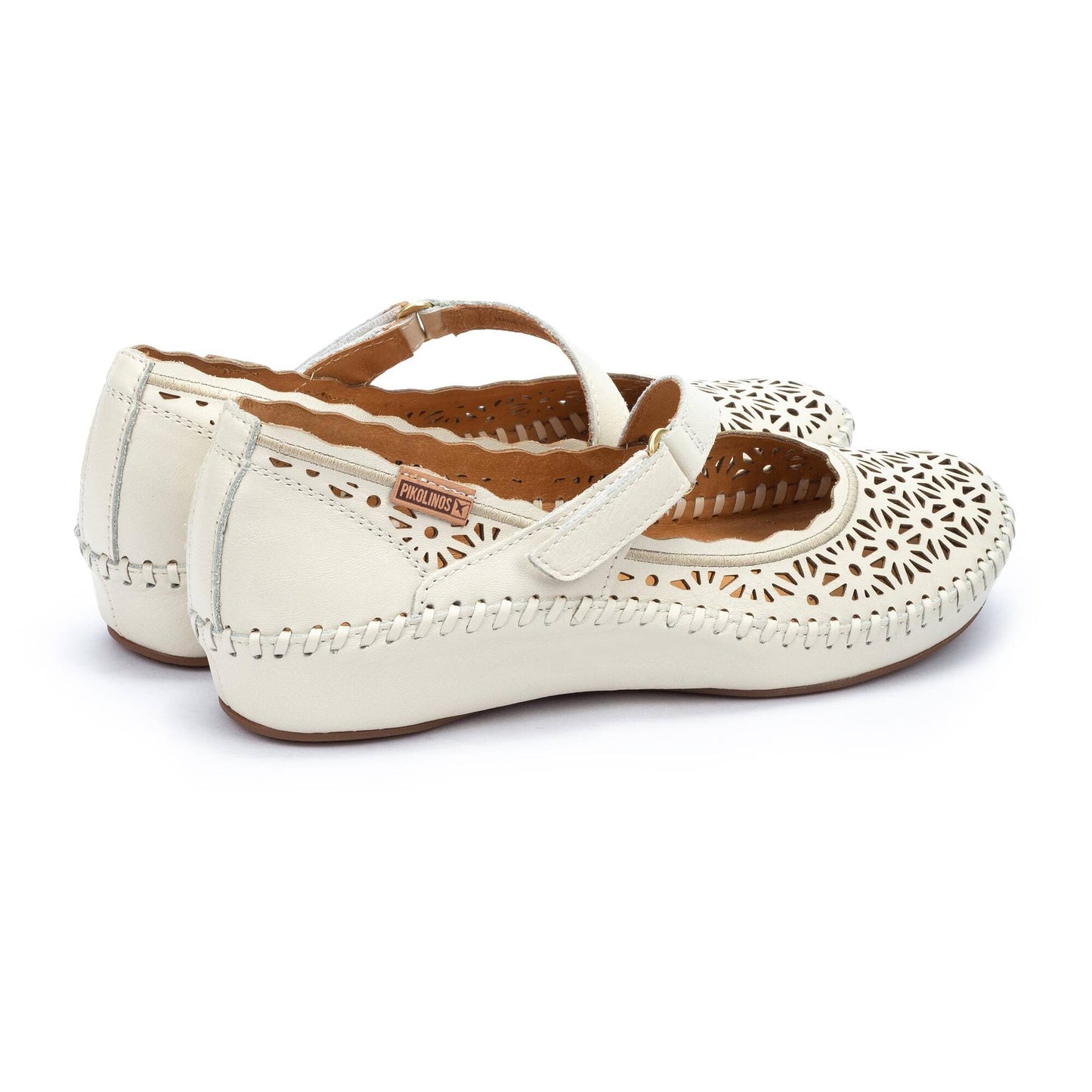 Pikolinos Women's P. Vallarta 655-0599 Leather Ballet Pump Shoes Nata