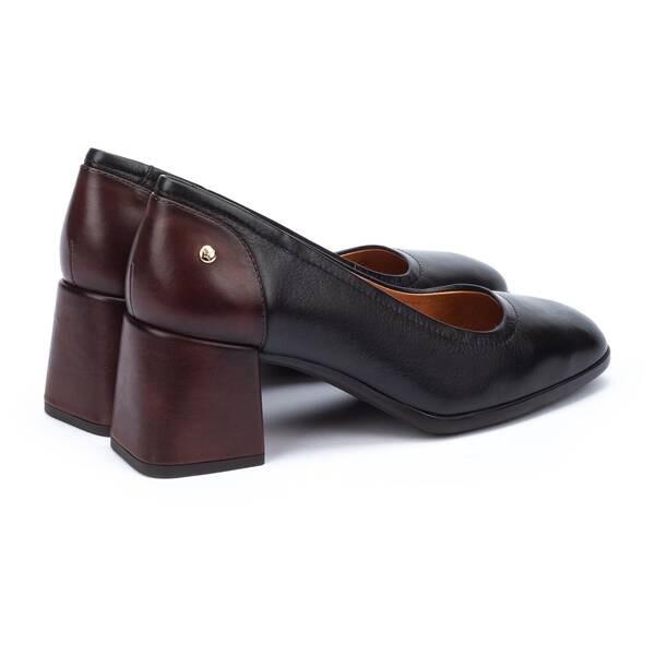 Pikolinos Women's Sevilla W1W-5540C1 Leather Heel Shoes Black