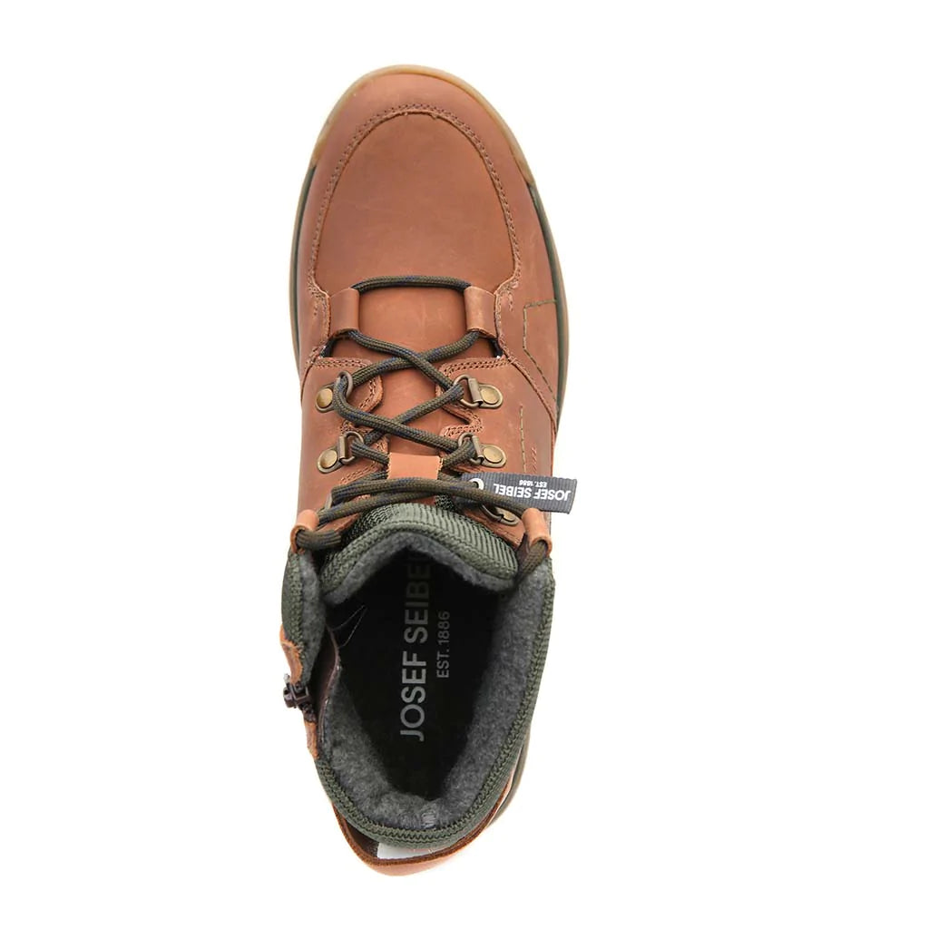 Josef Seibel Men's Raymond 53 Leather Lace-Up Boots Camel Brown