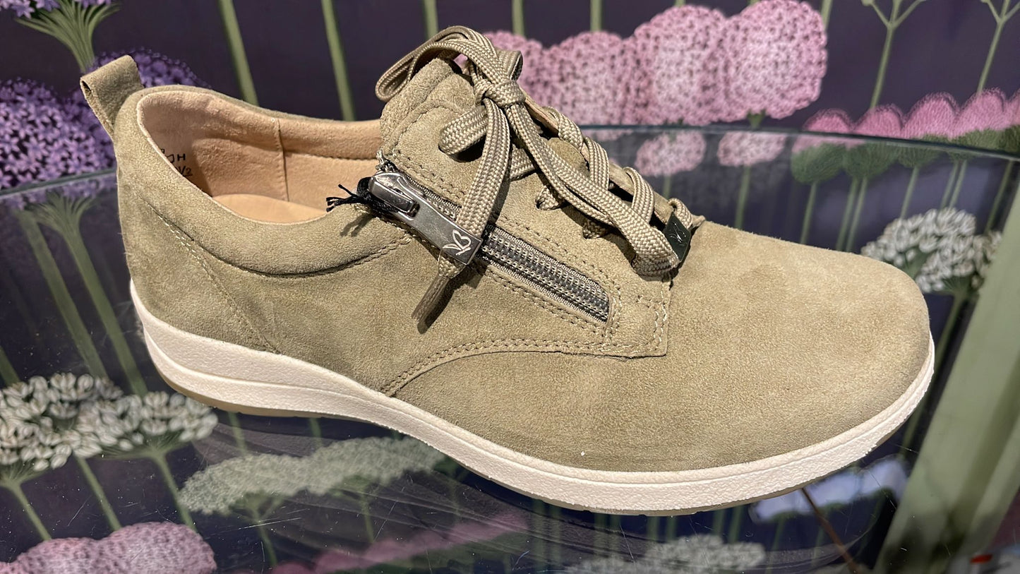 Caprice Women's 23760-28 759 Casual Suede Leather Trainers Cactus Green
