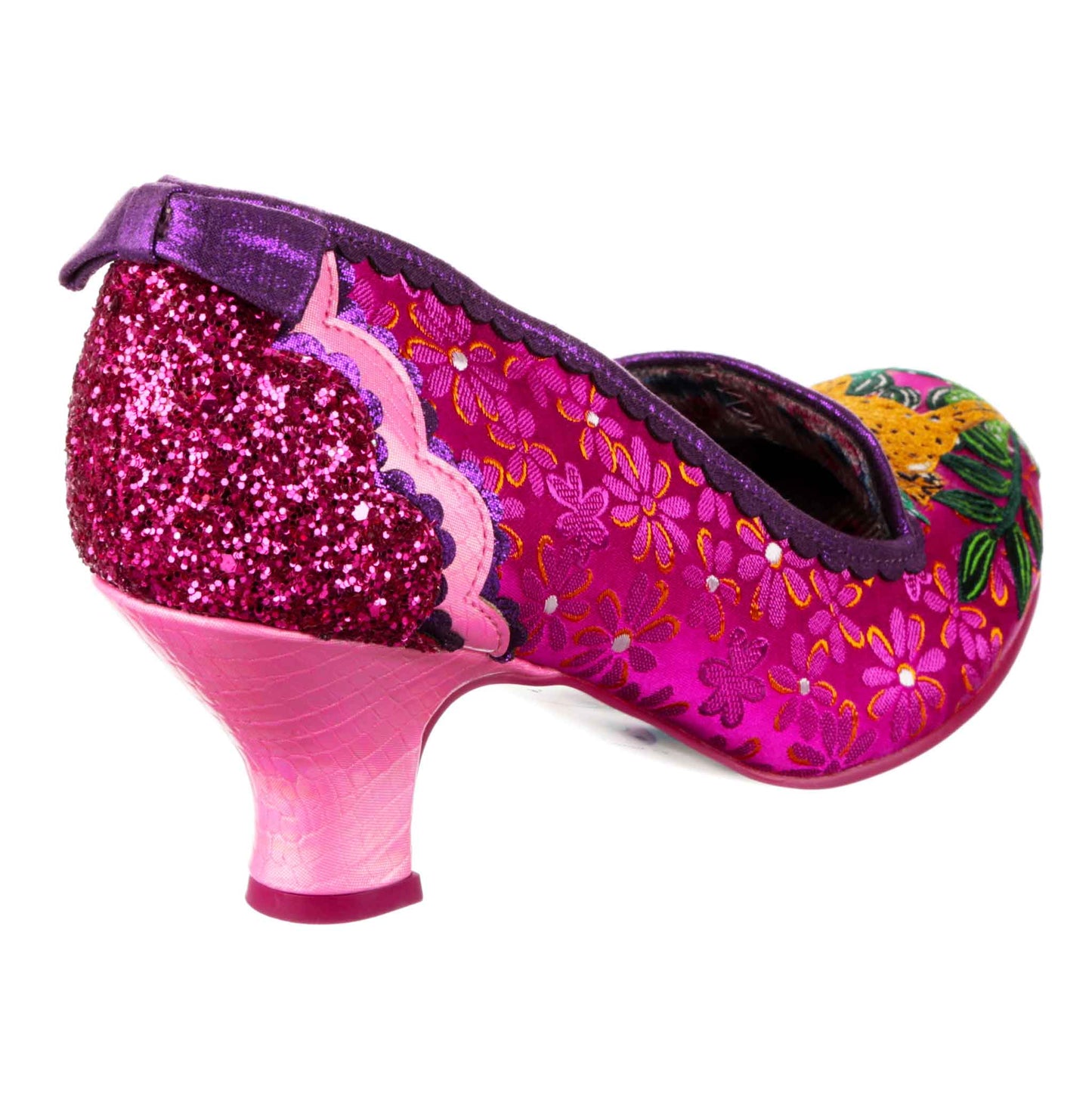 Irregular Choice Women's 4136 106 Charming Cheetah Heel Shoes Pink