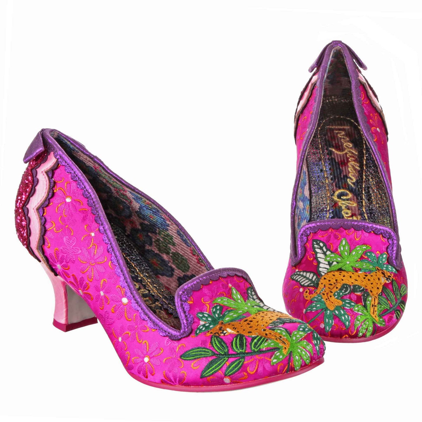 Irregular Choice Women's 4136 106 Charming Cheetah Heel Shoes Pink