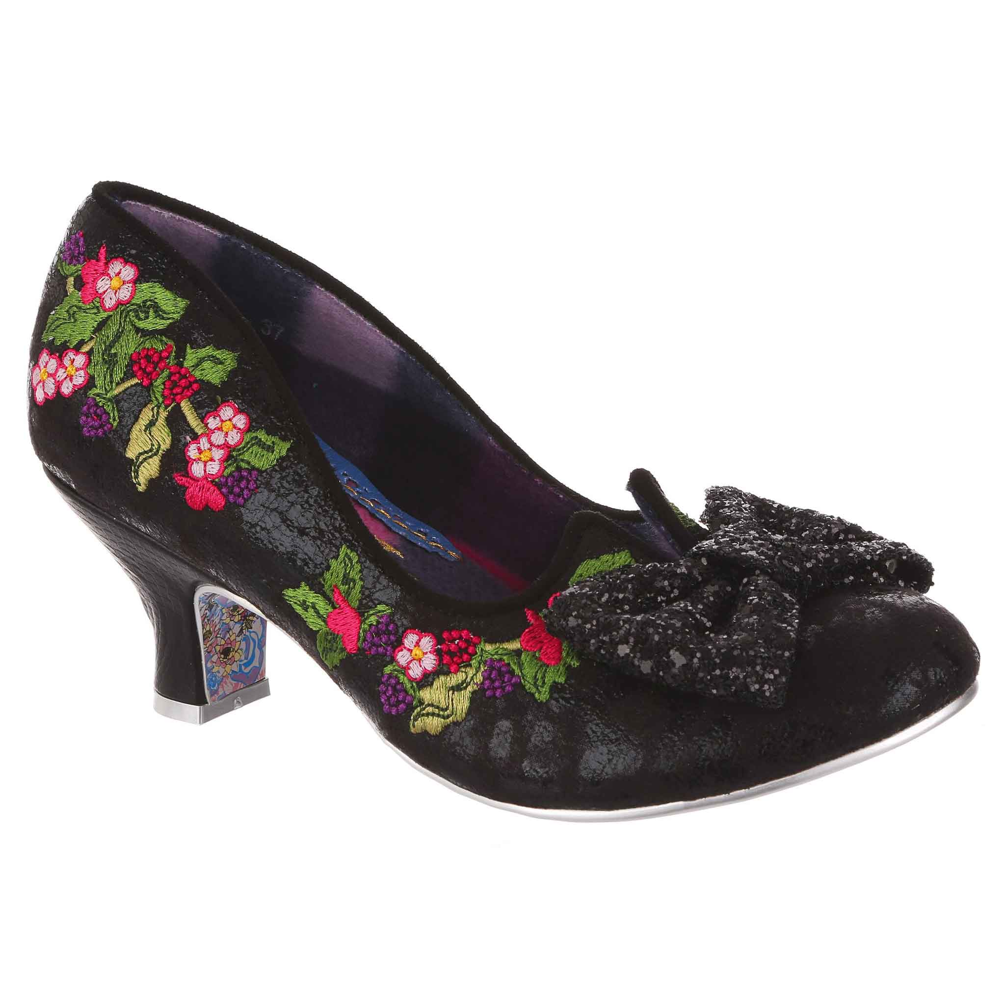 Black irregular choice store heels