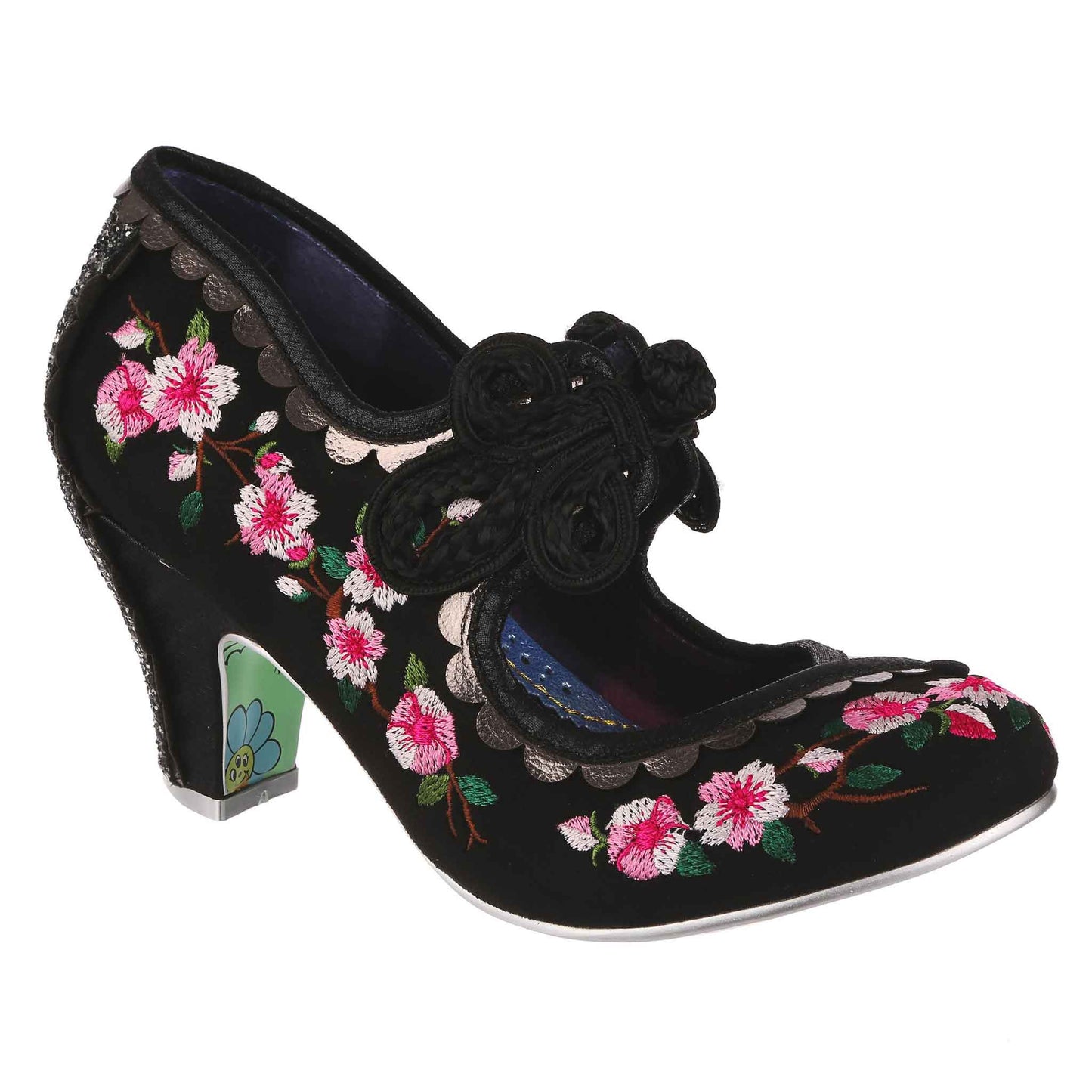 Irregular Choice Women's 4255-90 Cherry Blossoming Heel Shoes Black