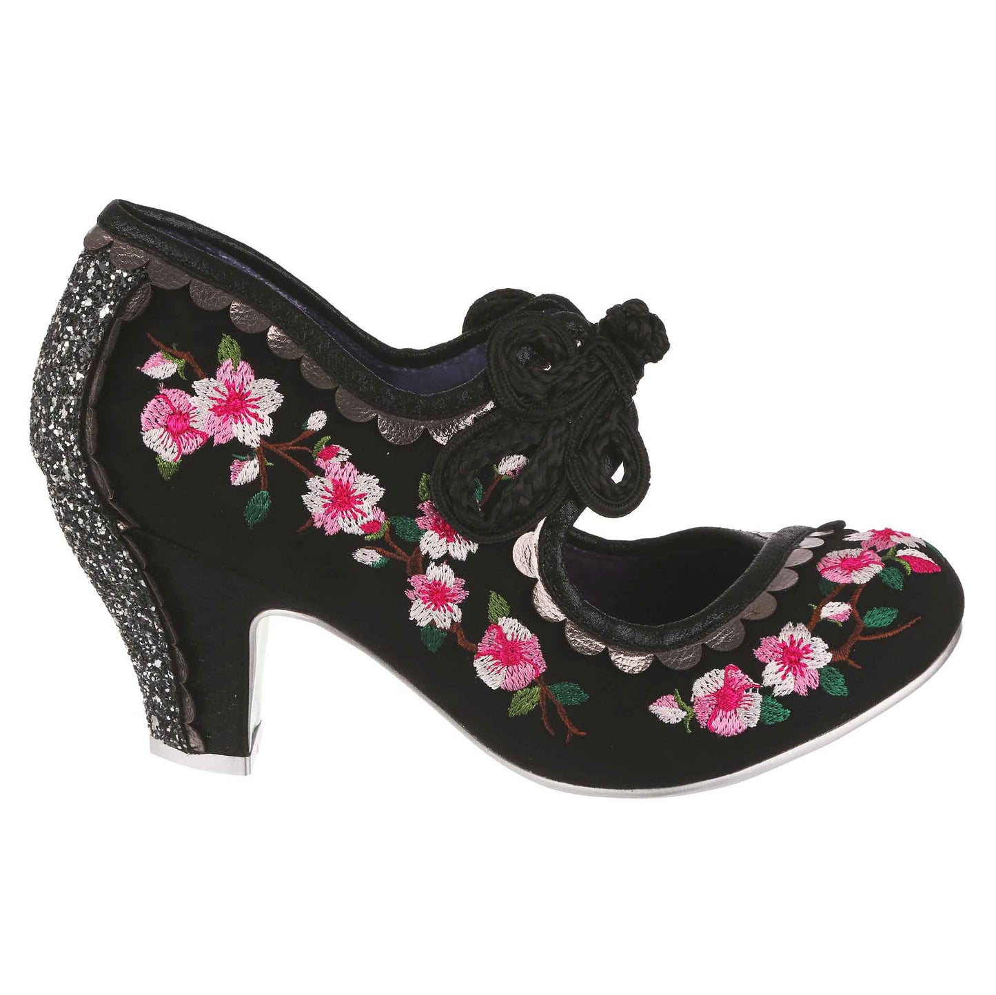 Irregular Choice Women's 4255-90 Cherry Blossoming Heel Shoes Black