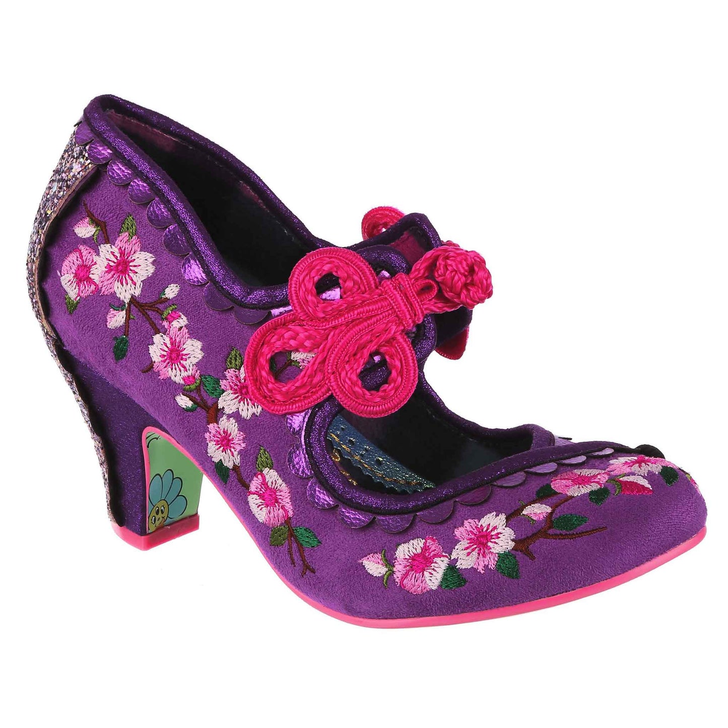 Irregular Choice Women's 4255-90 Cherry Blossoming Heel Shoes Purple