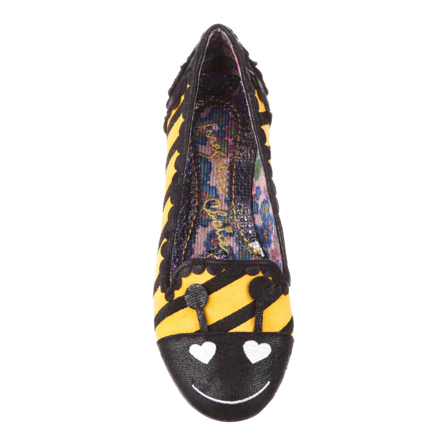 Irregular Choice Women's 4329-92 Bug It Up Flat Shoes Black/Yellow