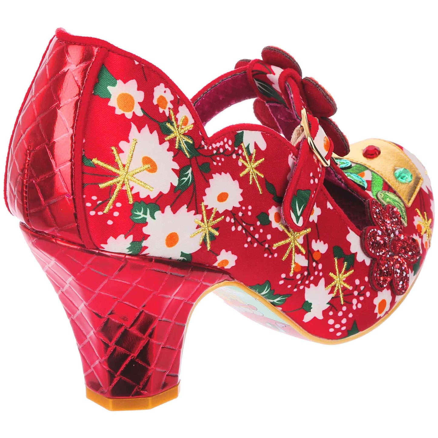 Irregular Choice Women's Happy Houseplant 4375-14B Heel Shoes Red