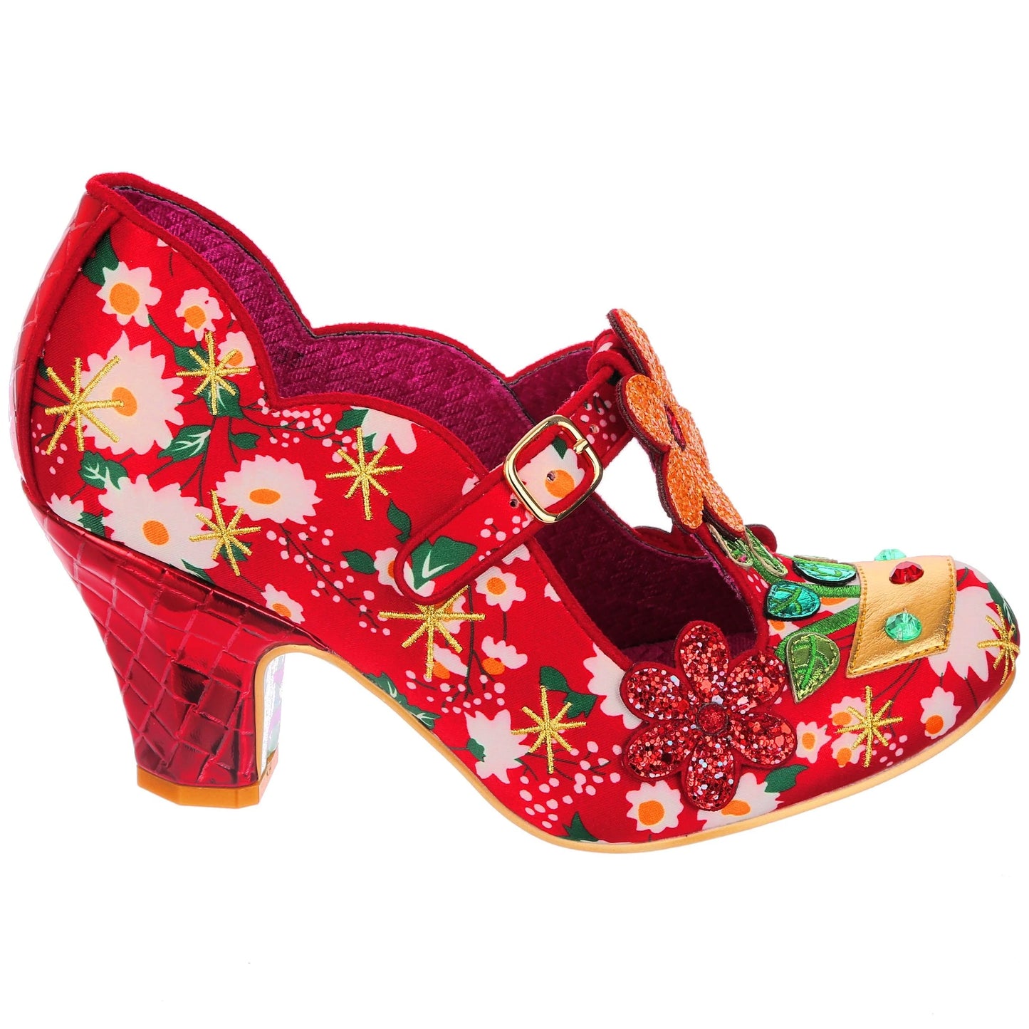 Irregular Choice Women's Happy Houseplant 4375-14B Heel Shoes Red