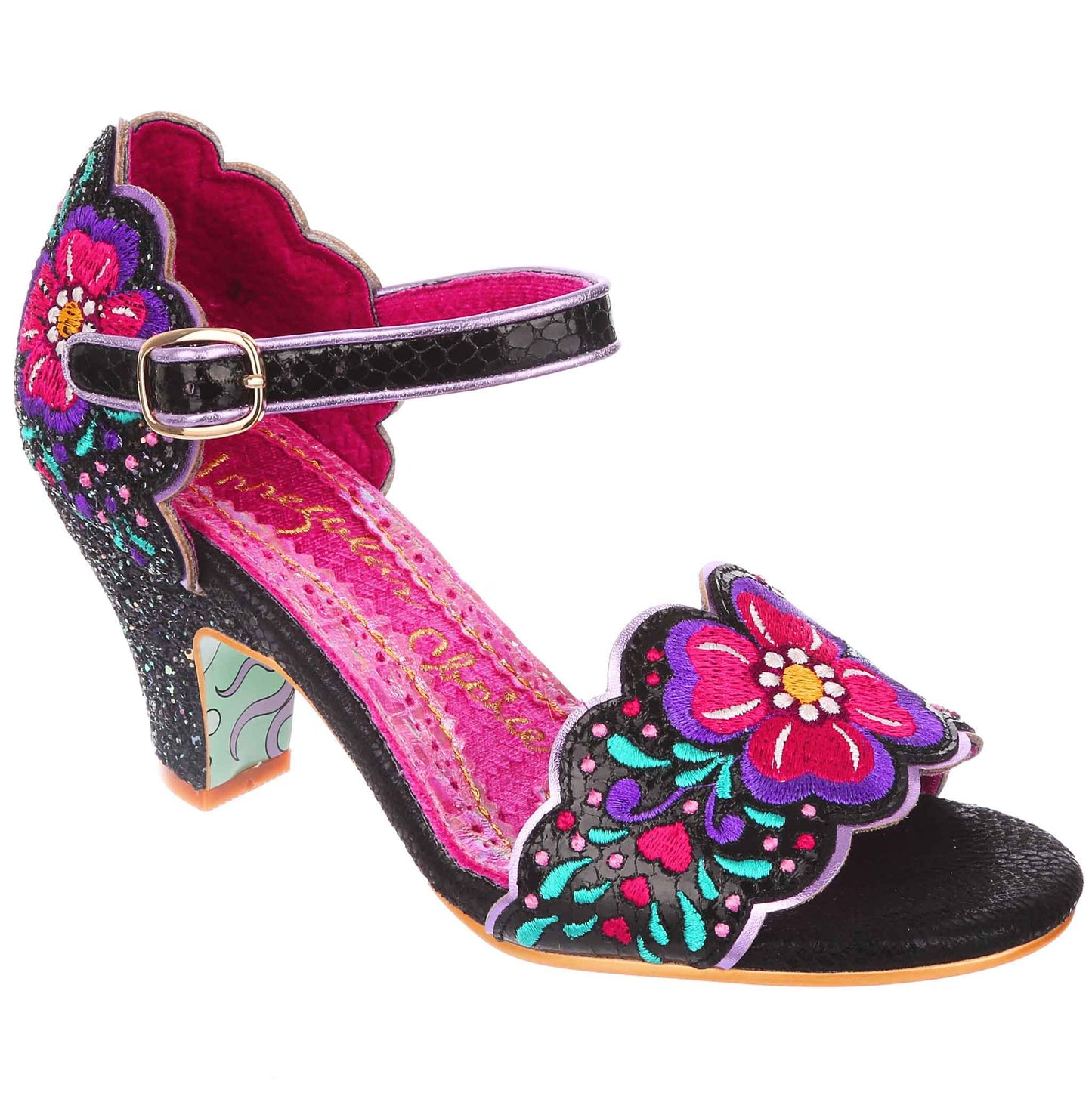 Irregular Choice Women's Posie Picking 4561-07C Heel Sandals Black
