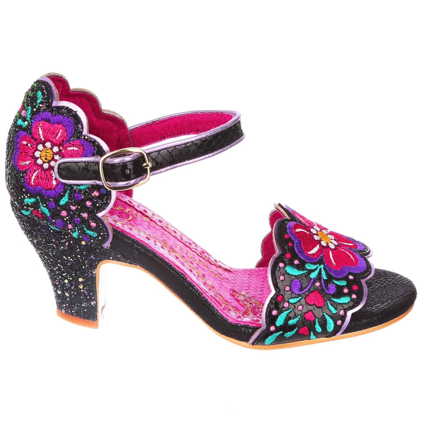 Irregular Choice Women's Posie Picking 4561-07C Heel Sandals Black