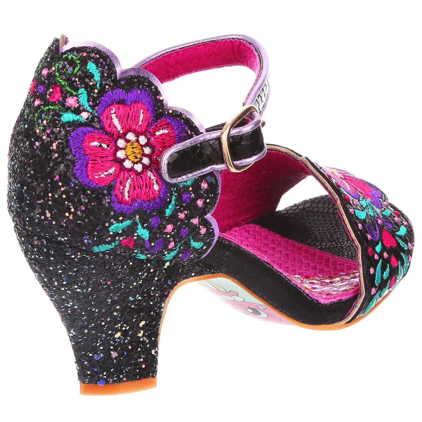 Irregular Choice Women's Posie Picking 4561-07C Heel Sandals Black