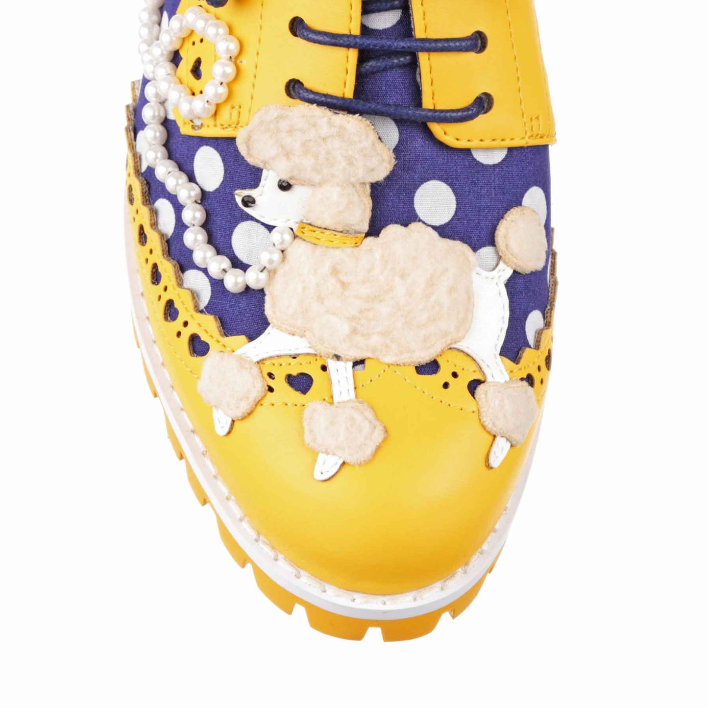 Irregular Choice Women's 4614-01 Sockhop Sweetie Lace Up Brogue Shoes Mustard