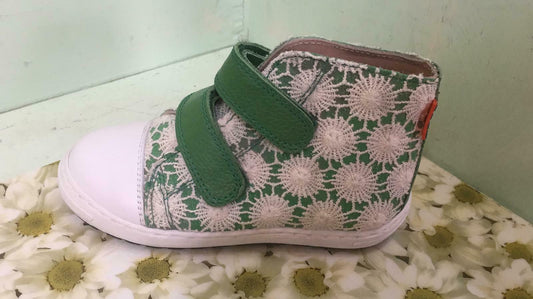 Petasil Childrens Girls Pablo Leather Patterned Short Boot Green