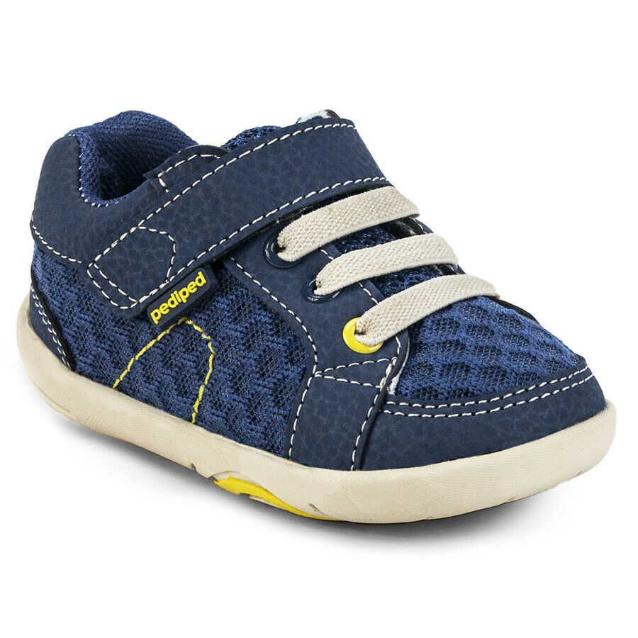 PediPed Childrens Boys Dani Trainers Blue / Lime