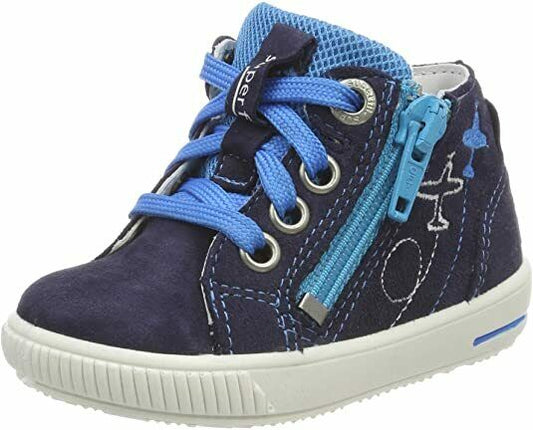 Superfit Childrens Kids 2-00349-81 Moppy Trainers Blue Aeroplane