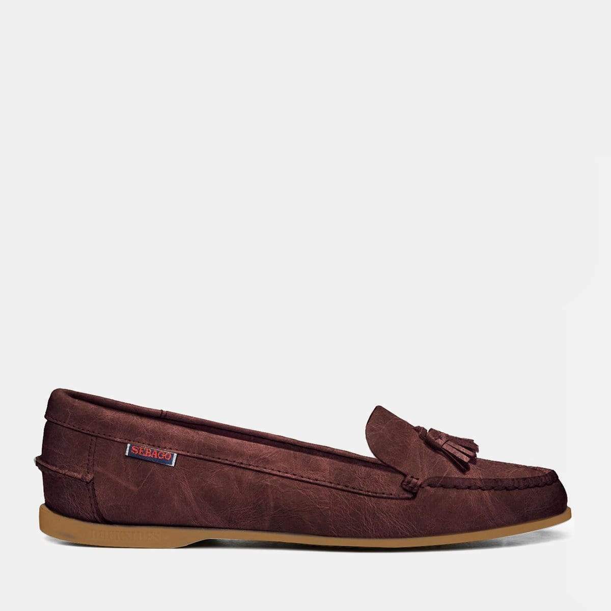 Sebago Women's 7002TC0 Janet Waxy Leather Slip On Shoes Brown Gum