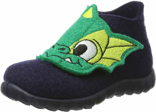 Superfit Childrens Kids 1-00295-81 Happy Monster Slippers Ocean Blue