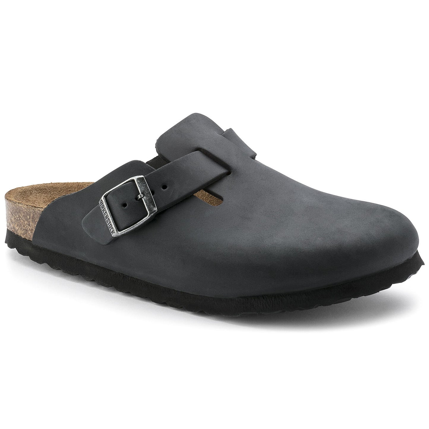 Birkenstock Unisex Boston Casual Clogs Oiled Leather Black