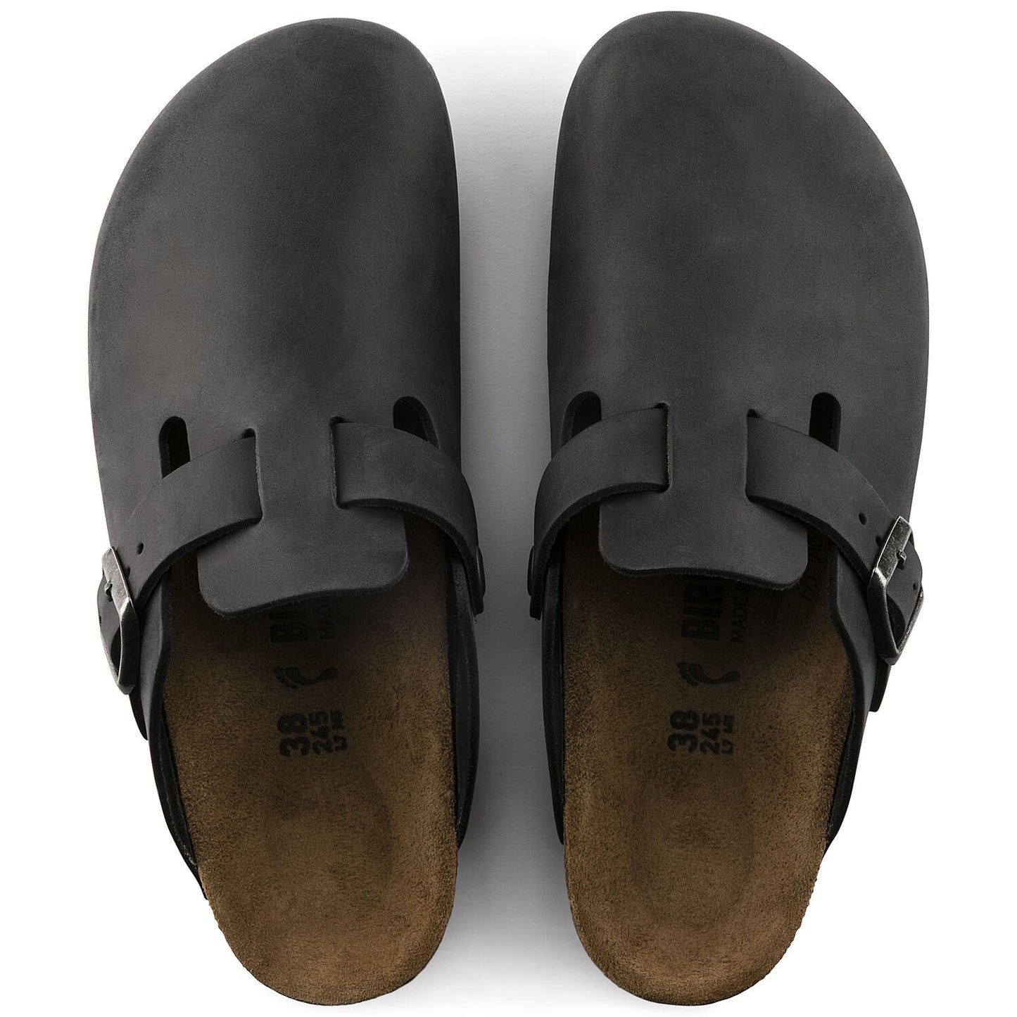 Birkenstock Unisex Boston Casual Clogs Oiled Leather Black