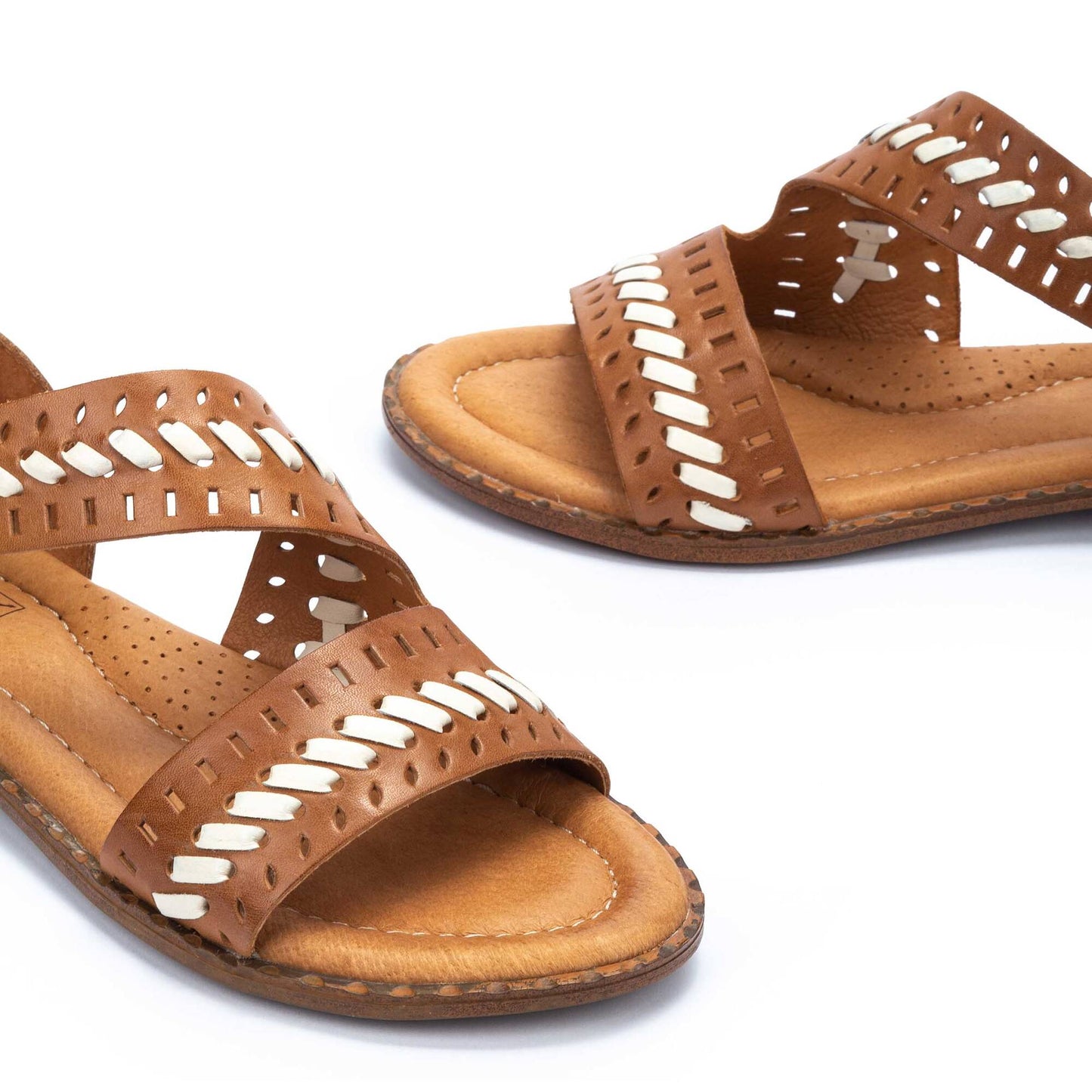 Pikolinos Women's Algar W0X-0785C1 Leather Sandals Brandy Brown
