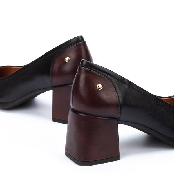 Pikolinos Women's Sevilla W1W-5540C1 Leather Heel Shoes Black