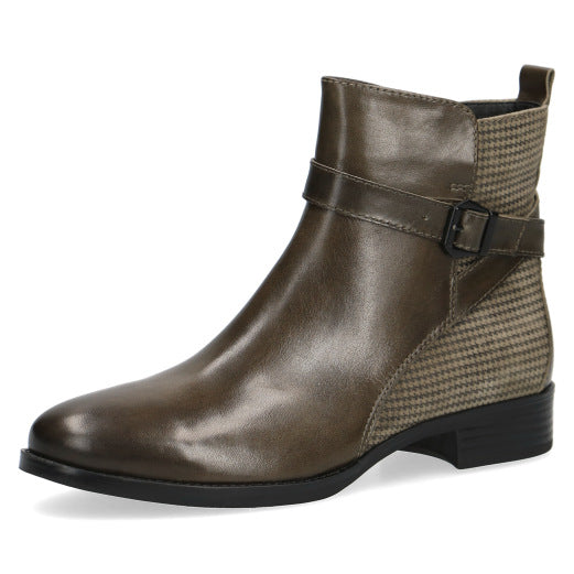 Caprice Women's 9-9-25330-29 Leather Ankle Boots Khaki Combi