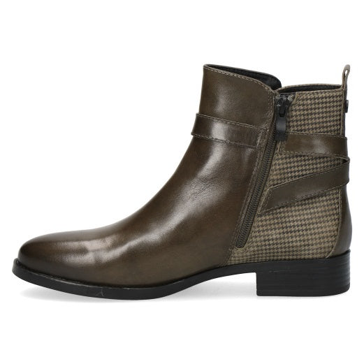 Caprice Women's 9-9-25330-29 Leather Ankle Boots Khaki Combi