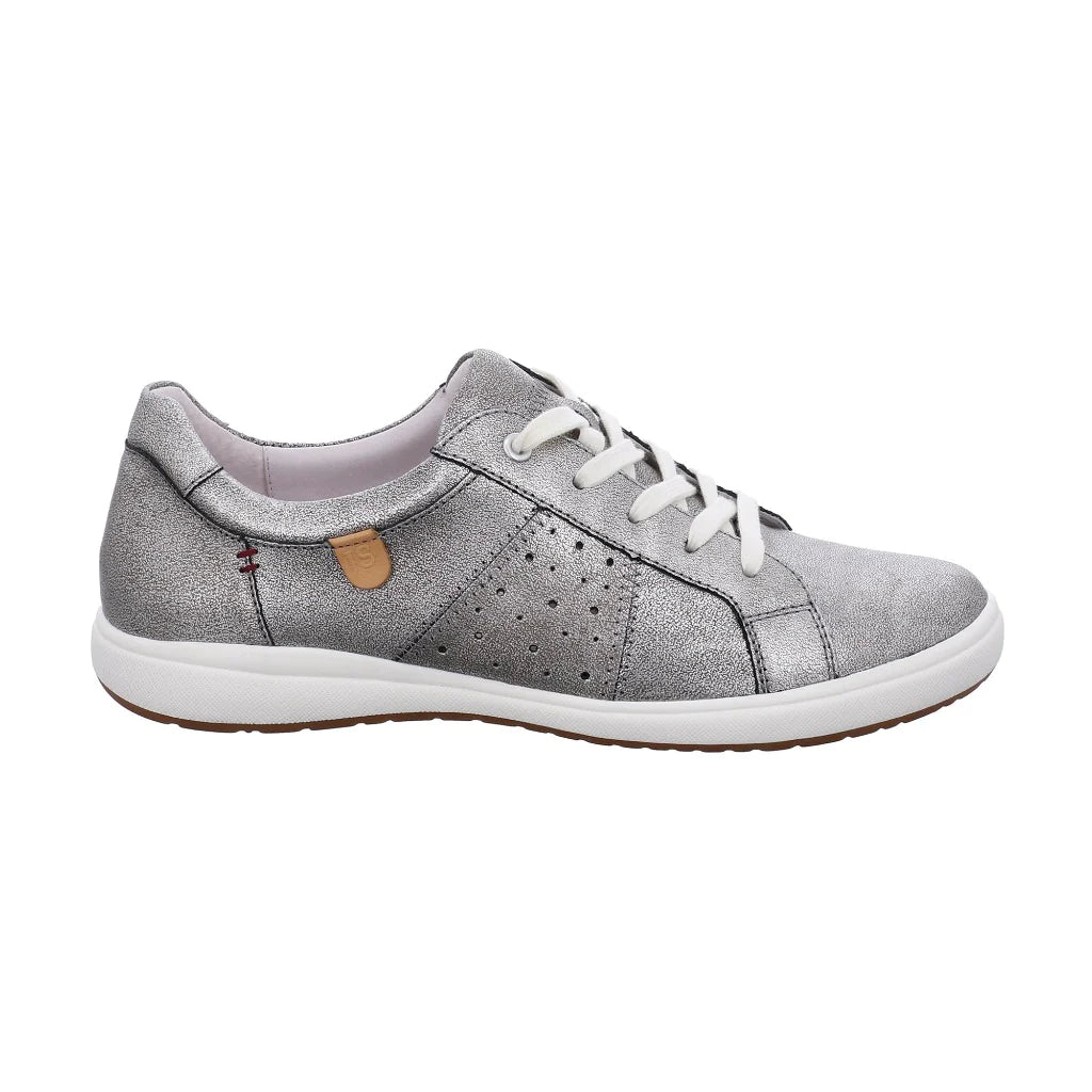 Josef Seibel Women's Caren 01 Casual Leather Trainers Platin Silver