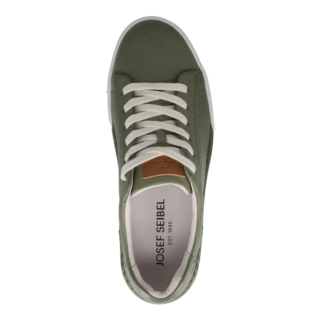 Josef Seibel Women's Claire 01 Casual Leather Trainers Mint Green