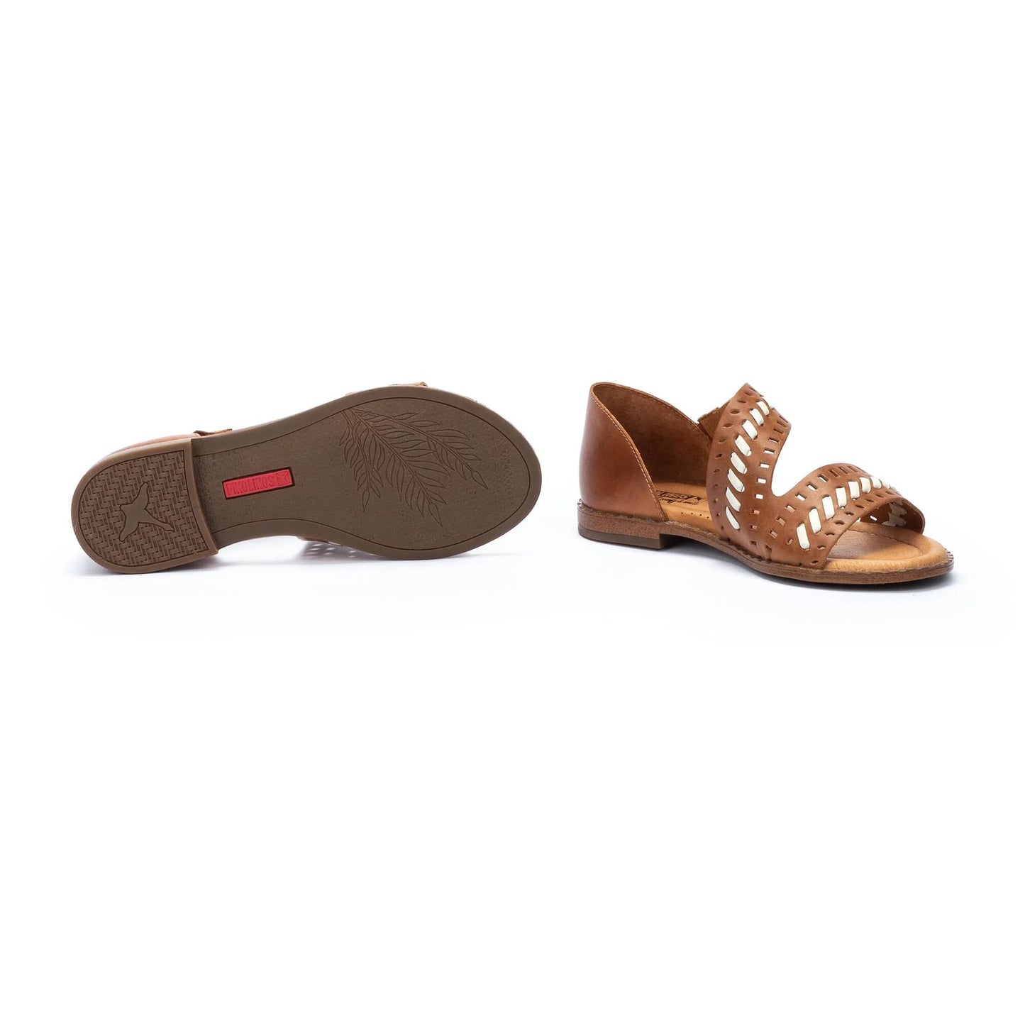 Pikolinos Women's Algar W0X-0785C1 Leather Sandals Brandy Brown