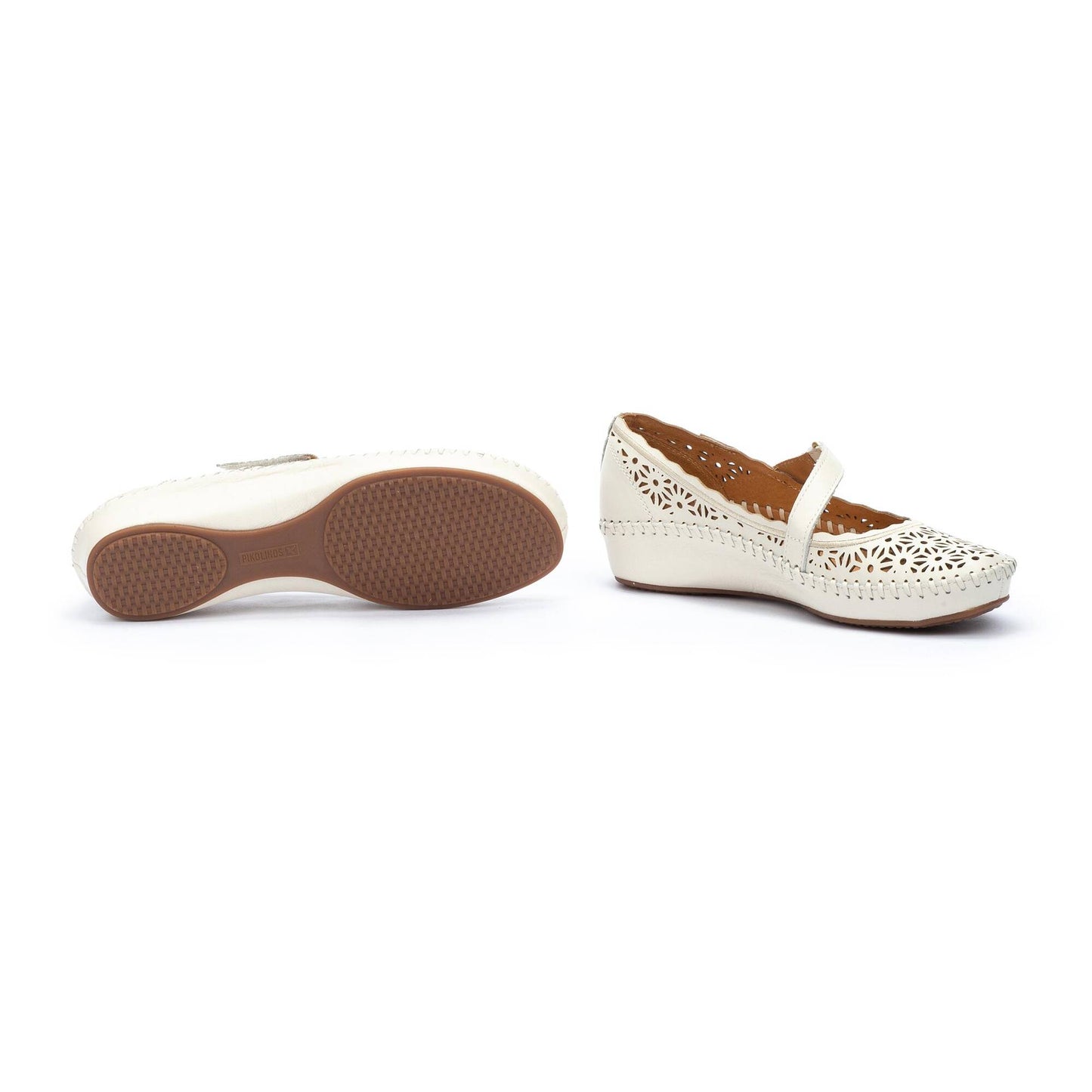 Pikolinos Women's P. Vallarta 655-0599 Leather Ballet Pump Shoes Nata