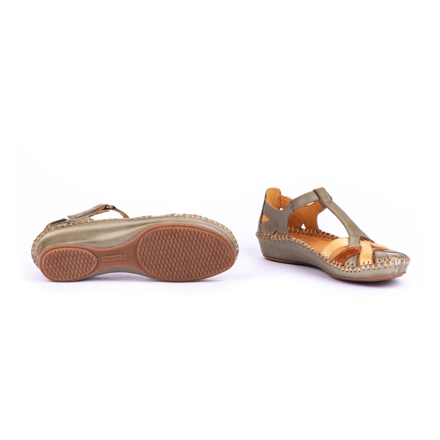 Pikolinos Women's P. Vallarta 655-0732C5 Leather Sandals Sage Green
